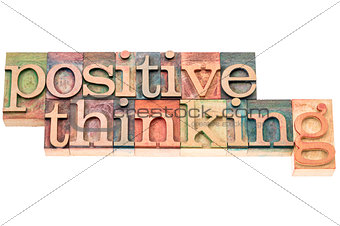 positive thinking typography 