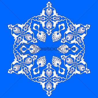 blue artistic ottoman pattern series seventy two