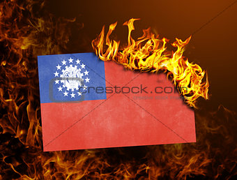Flag burning - Myanmar