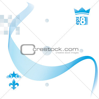 Sophisticated 3d waved decoration, clear eps 8 vector illustrati