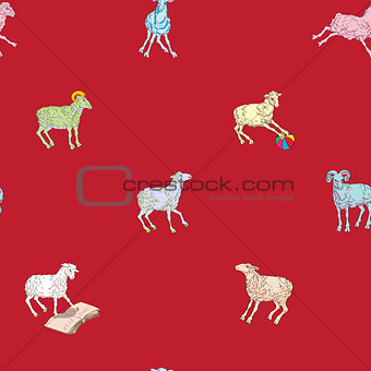 sparse pattern with sheeps