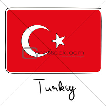 Turkey flag doodle