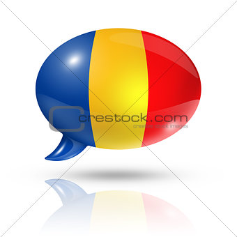 Chadian flag speech bubble