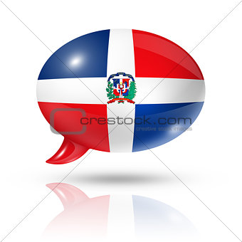Dominican Republic flag speech bubble