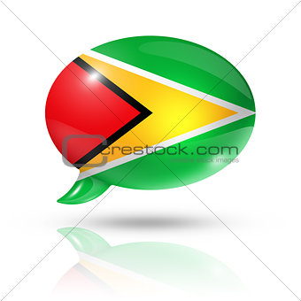 Guyanese flag speech bubble