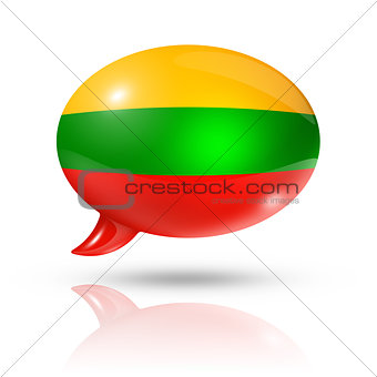 Lithuanian flag speech bubble