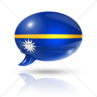 Nauru flag speech bubble