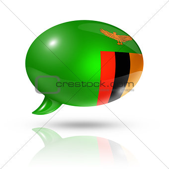 Zambian flag speech bubble