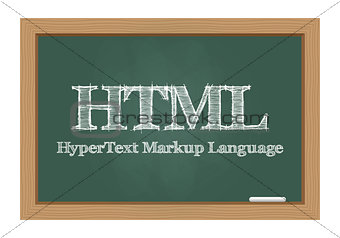 HTML text on chalkboard