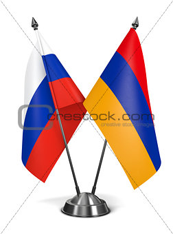 Russia and Armenia - Miniature Flags.