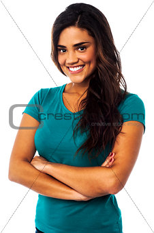 Casual portrait of smiling young woman