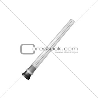 Injection needle in plastic cover