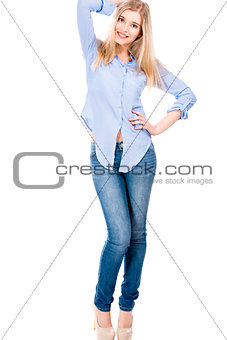 Attractive and fashion blonde woman