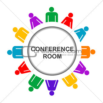 Colorful conference room icon