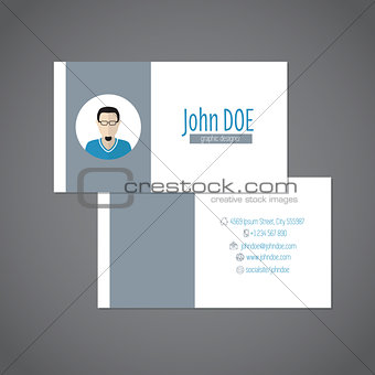 Simplistic business card with photo