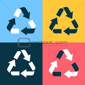Recycle symbol icons