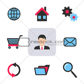 Office and web icons