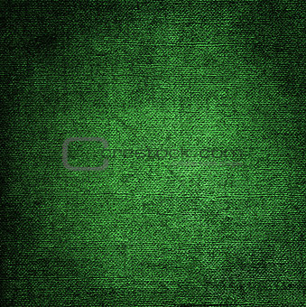 Canvas texture of green color, grunge background