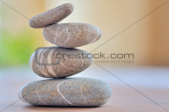 Stack of round stones