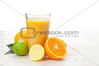 Orange juice and citrus fruits