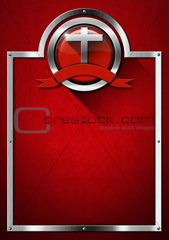 Red and Metal Christian Background