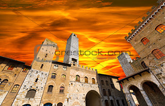 San Gimignano at Sunset - Italy