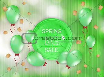 spring sale vector background