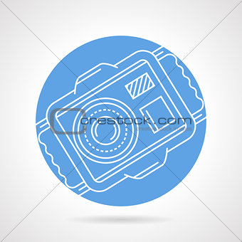 Underwater camera round vector icon