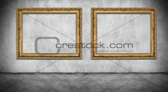 Two old golden frames 