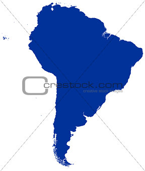 South America Map Silhouette