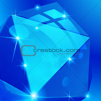 Vector futuristic background with effect sparkling textured defo
