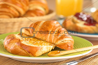 Croissant with Orange Jam