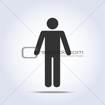 Standing human icon. Vector illustration