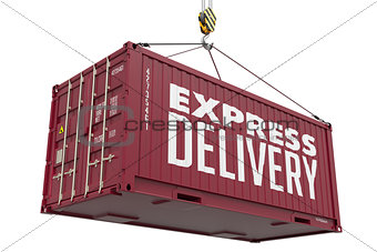 Express Delivery - Brown Hanging Cargo Container.