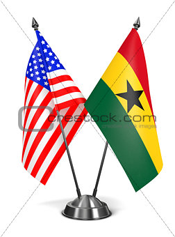 USA and Ghana - Miniature Flags.