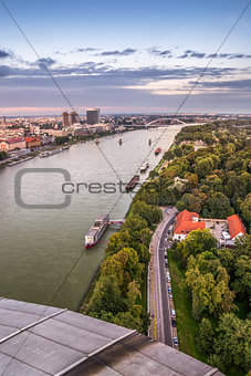 Danube River in Bratislava, Slovakia