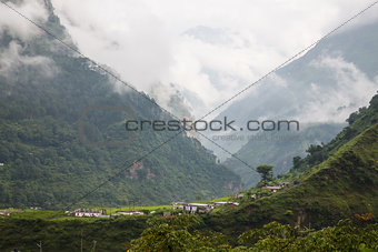 Village at himalayan mountain
