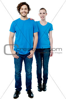 Young couple posing together