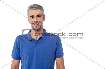 Smiling handsome man isolated over white