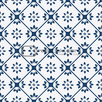 Blue and white delft pattern