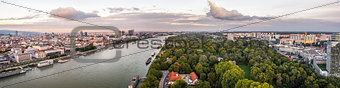 City of Bratislava and Danube River