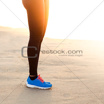 Beautiful woman running