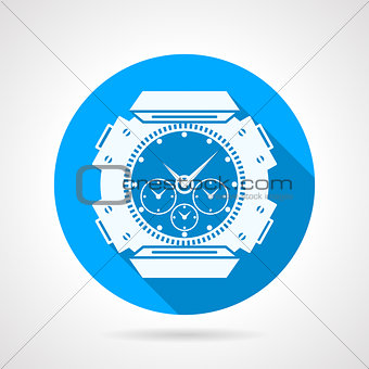 Divers watch round vector icon