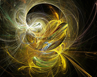 Cobweb whirls abstract bright color swirl on the basis of the dark. Fractal art graphics