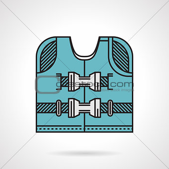 Flat design vector icon for life jacket