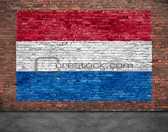 Flag of Netherlands and foreground