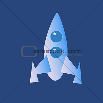 Space rocket icon