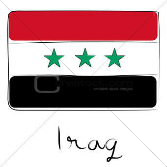 Iraq flag doodle