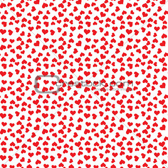 Red hearts seamless bakground pattern
