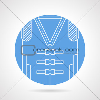 Blue vector icon for life jacket